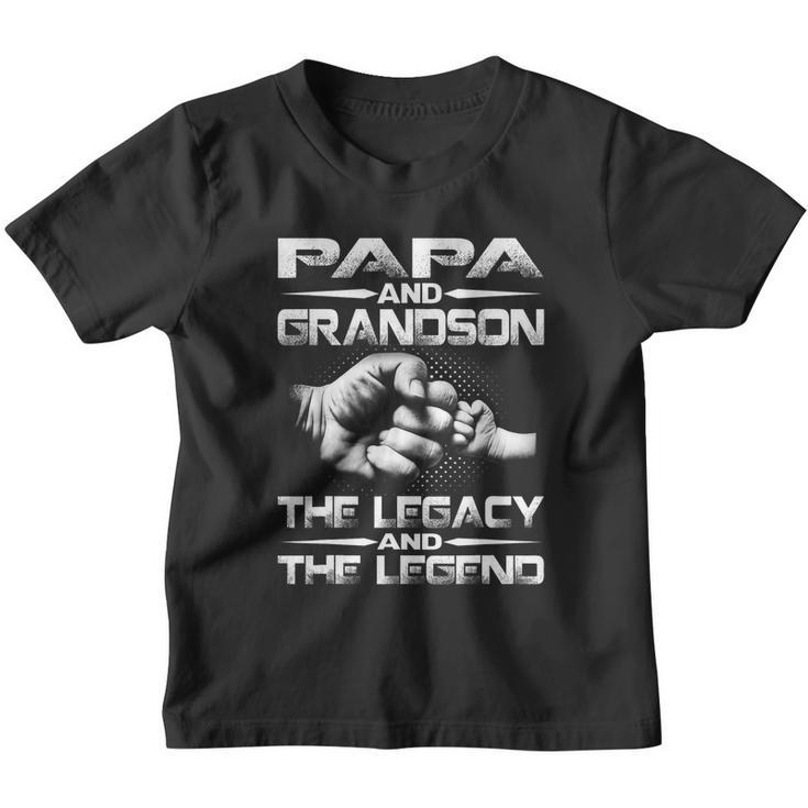 Papa And Grandson The Legend And The Legacy Tshirt Youth T-shirt