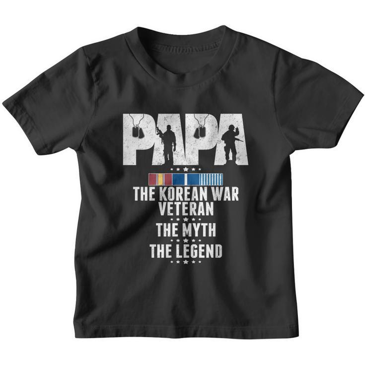 Papa The Korean War Veteran The Myth The Legend Grandpa Gift Youth T-shirt