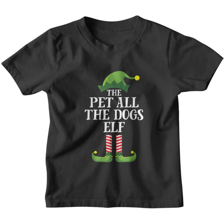 Pet All The Dogs Elf Matching Family Group Christmas Pajama V2 Youth T-shirt
