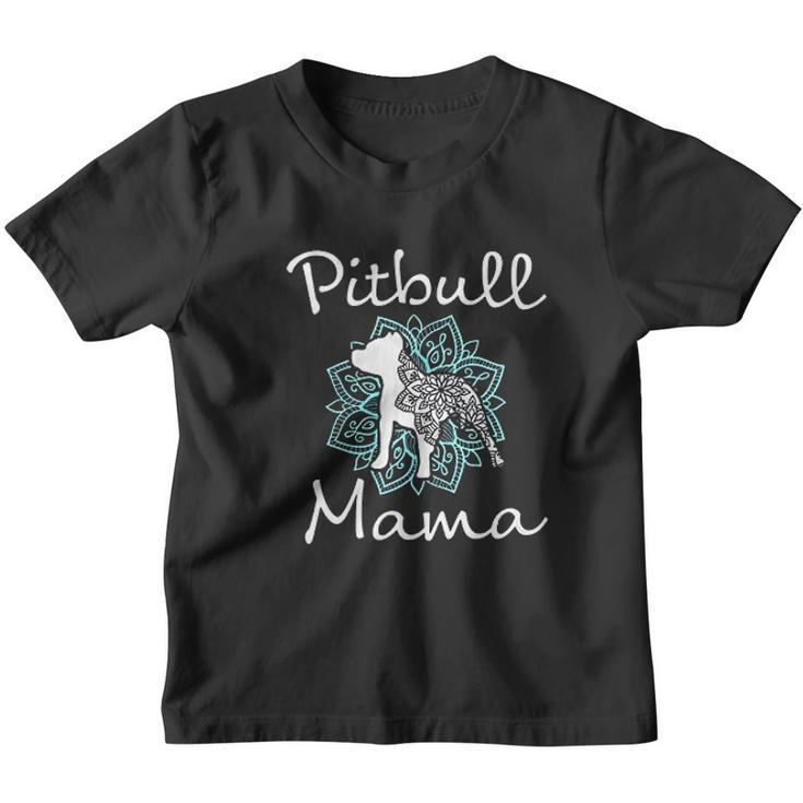 Pitbull Mama Mandala Cute Pit Bull Dog Gift Youth T-shirt