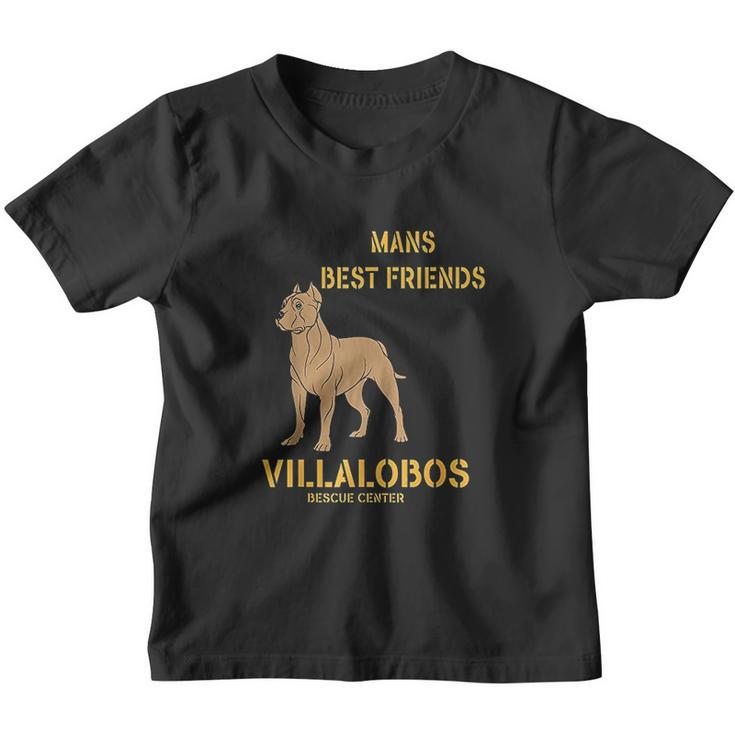 Pitbull Mans Best Friend Villalobos Rescue Center Youth T-shirt
