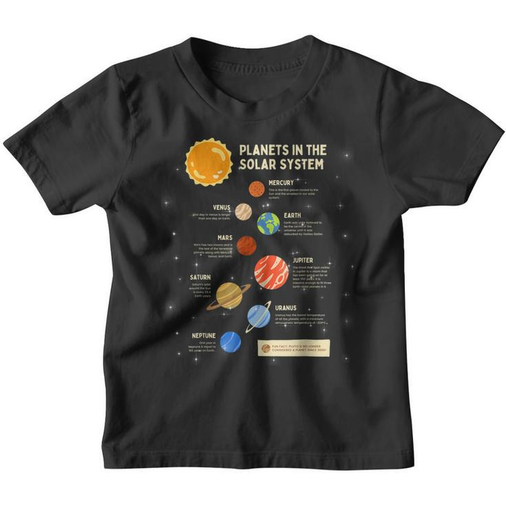Planets Solar System Outer Space Science Boys Girls Kids Youth T-shirt