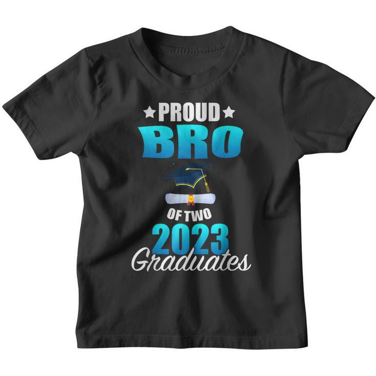 Proud Brother Of Two 2023 Graduates Twins Senior Graduation  Youth T-shirt