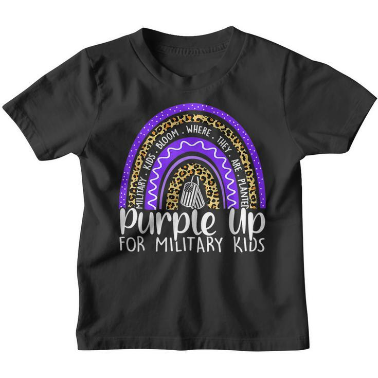 Purple Up For Military Kids Cool Month Of The Military Child  Youth T-shirt