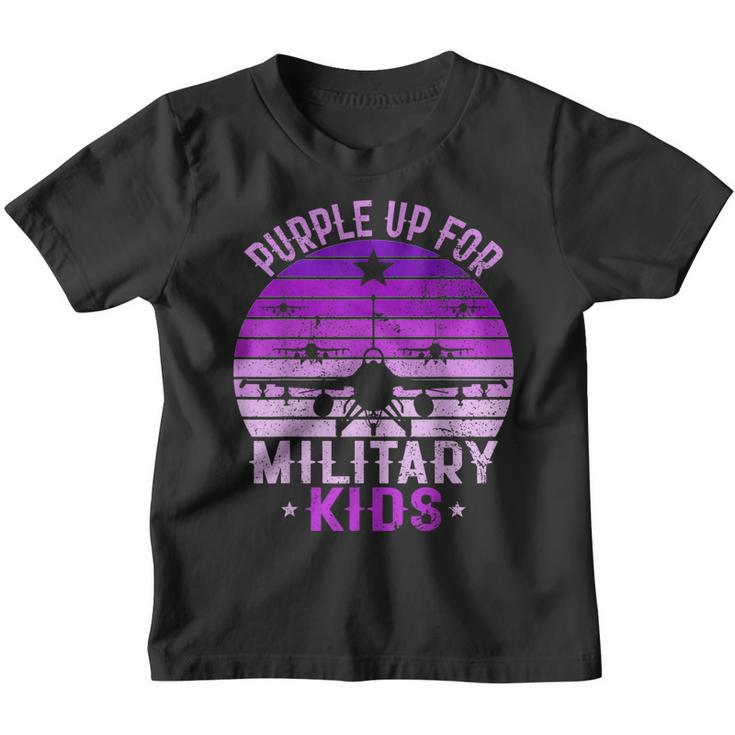 Purple Up For Military Kids Military Child Month 2023 Kids  Youth T-shirt