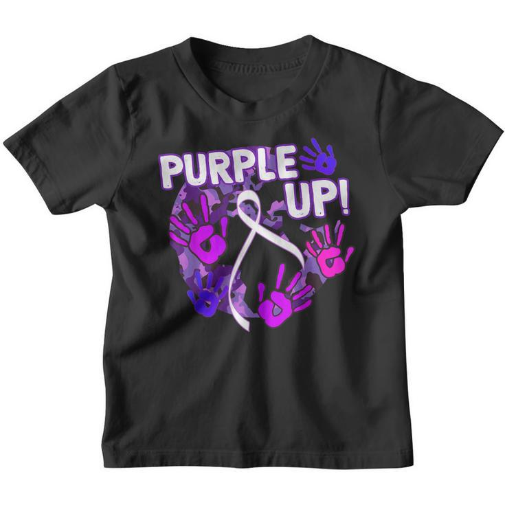 Purple Up For Military Month Of The Military Child Kids  Youth T-shirt