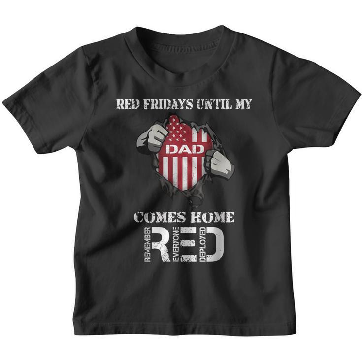 Red Friday T  Support Dad Comic Superhero  Kids Youth T-shirt