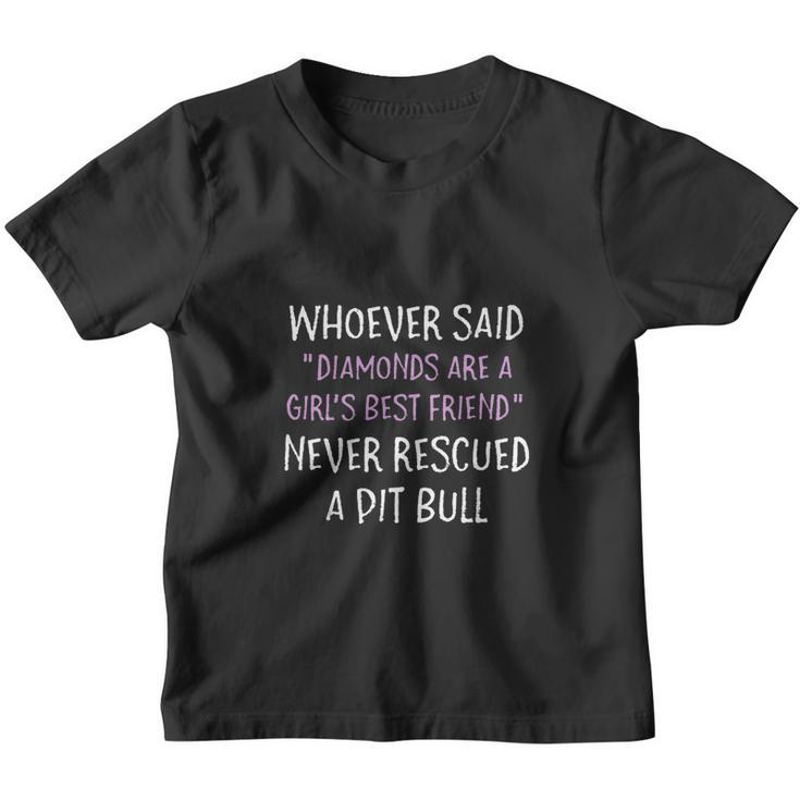 Rescue Dog Sarcastic Saying Pit Bull Youth T-shirt