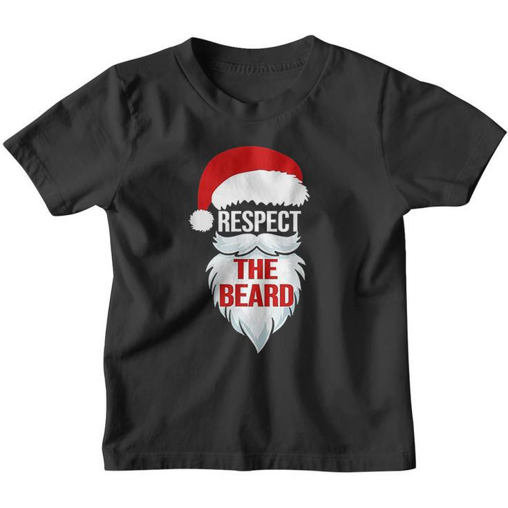 Respect The Beard Santa Claus Christmas Xmas Gifts Men Dad Youth T-shirt