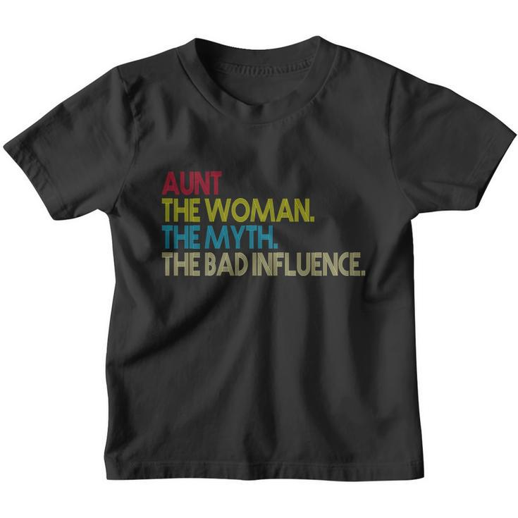 Retro Aunt The Woman Myth Bad Influence Youth T-shirt