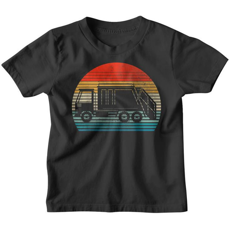 Retro Recycling Trash Garbage Truck Sunset Old School Party  Youth T-shirt