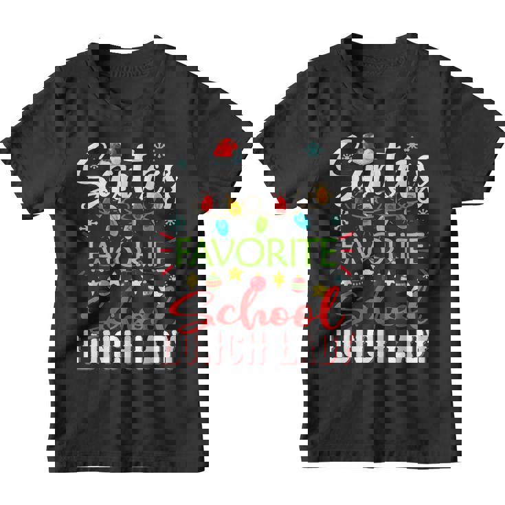 Santa's Favorite School Lunch Lady Xmas Light Hat Christmas T-Shirt Santa's Favorite School Lunch Lady Xmas Light Hat Christmas T-Shirt