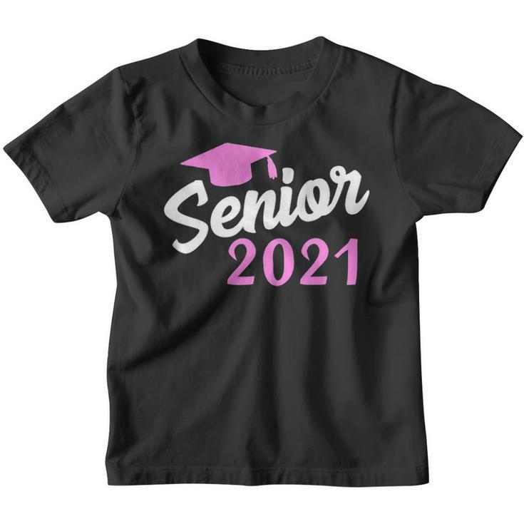 Senior 2021 Graduation Hat Funny Class Of 21 Girl Grad Gift Youth T-shirt