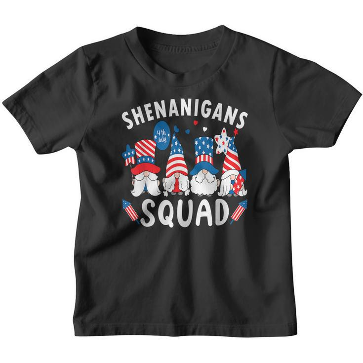 Shenanigans Squad 4Th Of July Gnomes Usa Youth T-shirt