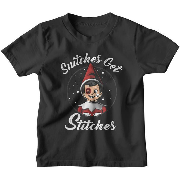 Snitches Get Stitches The Elf Xmas Christmas V2 Youth T-shirt