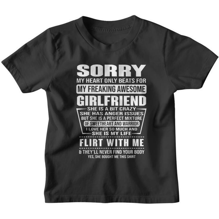 Sorry My Heart Only Beats For My Freaking Awesome Girlfriend Tshirt Youth T-shirt