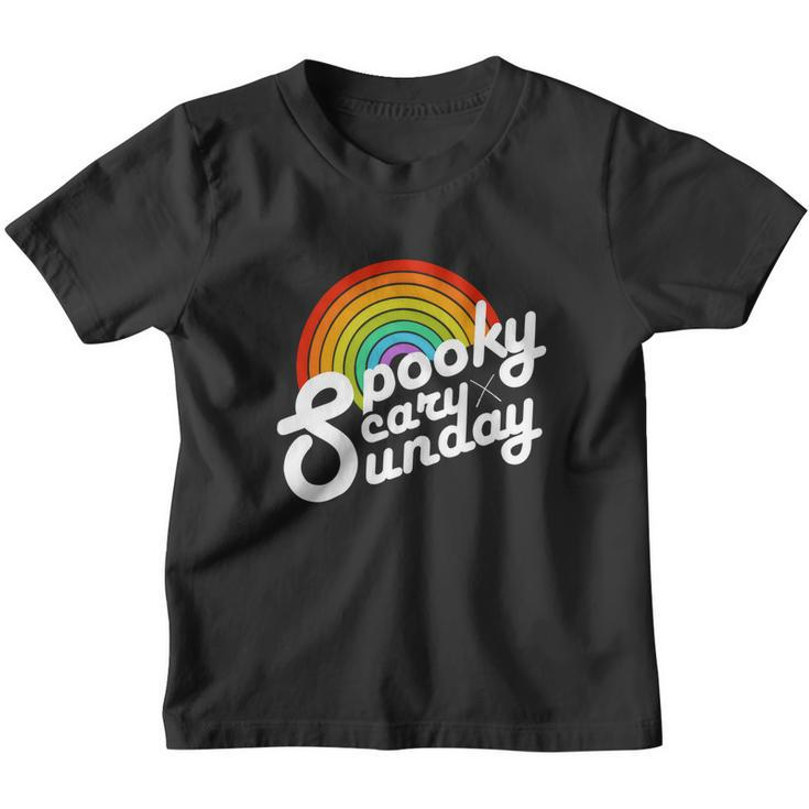 Spooky Scary Sunday Rainbow Funny Spooky Scary Sunday Trendy Youth T-shirt