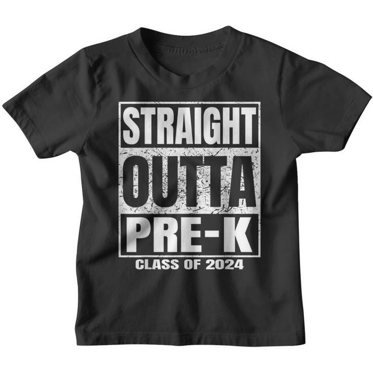 Straight Outta Pre-K School Class Of 2024 Funny Graduation  Youth T-shirt