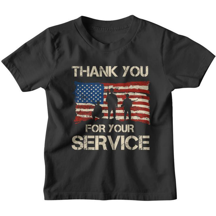 Thank You For Your Service Veterans Day Vintage Usa Youth T-shirt