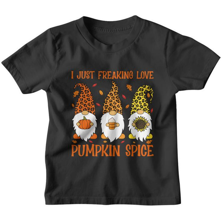 Thanksgiving Gnomes Freaking Love Pumpkin Spice Gift V2 Youth T-shirt