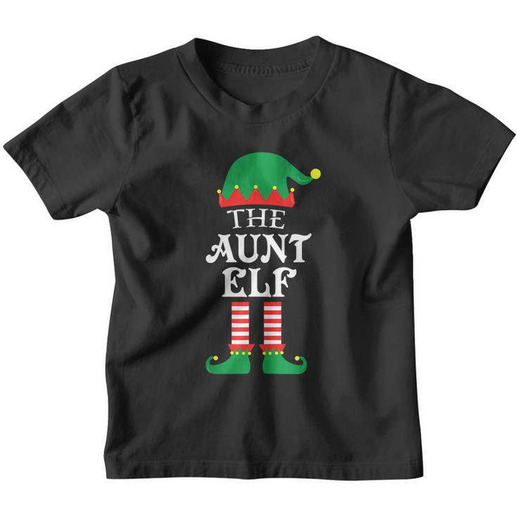 The Aunt Elf Matching Family Group Christmas Pajama Youth T-shirt