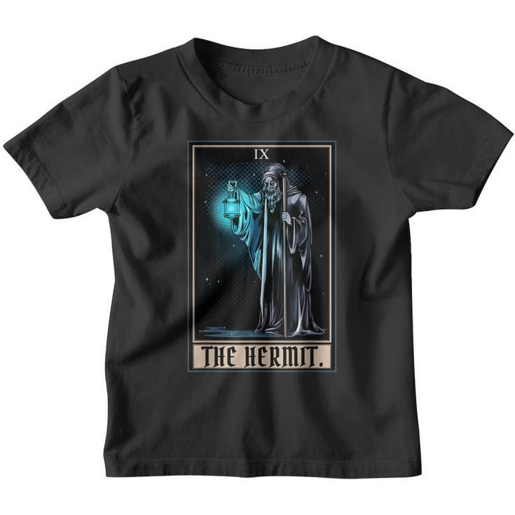 The Hermit Tarot Card Gothic Halloween Grim Reaper Gift Youth T-shirt
