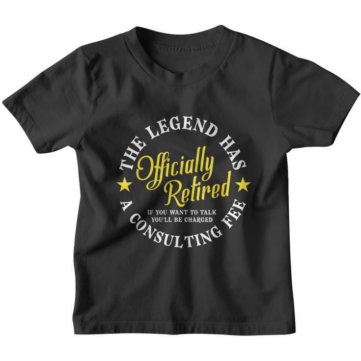 The Legend Has Officially Retired Funny Retirement Men Youth T-shirt