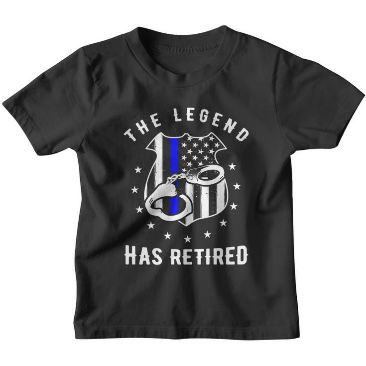 The Legend Has Retired Police Officer Gift Cop Funny Gift Youth T-shirt