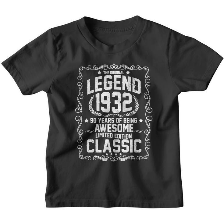The Original Legend 1932 90Th Birthday Youth T-shirt
