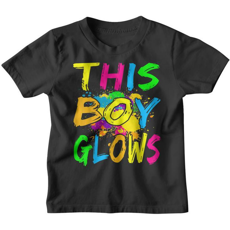 This Boy Glows Retro 80S Party   Youth T-shirt