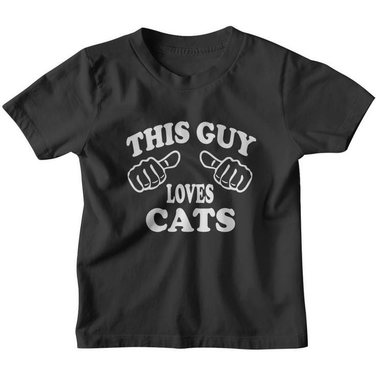 This Guy Loves Cats Youth T-shirt - Thegiftio
