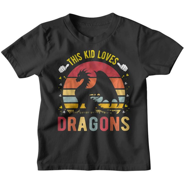 This Kid Loves Dragons Boys And Girls Dragon Gift  Youth T-shirt
