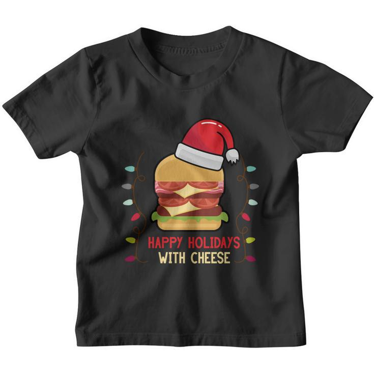 Ugly Christmas Sweater Burger Happy Holidays With Cheese V19 Youth T-shirt