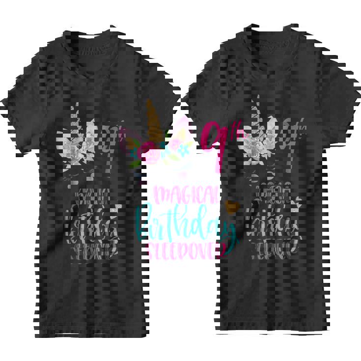 Unicorn 9th Magical Birthday Sleepover Party Shirt Girl Tee Unicorn 9th Magical Birthday Sleepover Party Shirt Girl Tee