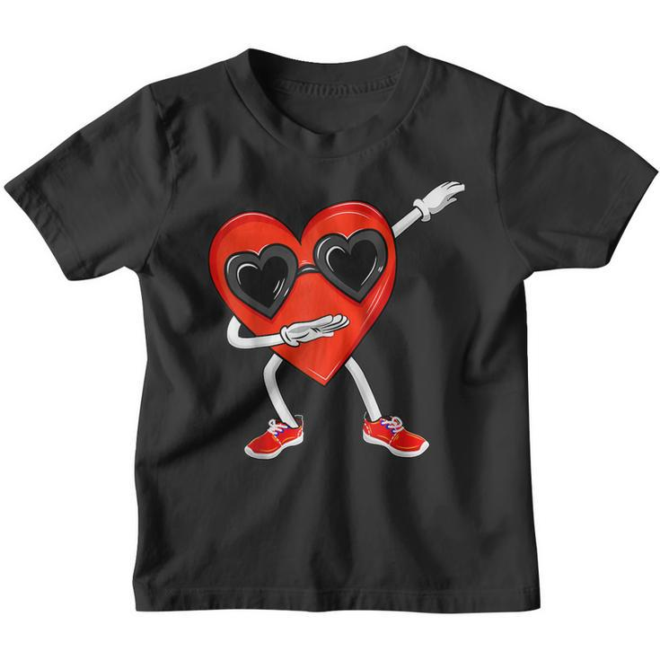 Valentines Day Dabbing Heart Funny Boys Girls Kids Dab  Youth T-shirt
