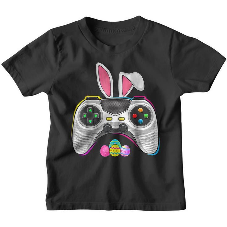 Video Game Bunny Eggs Costume Easter Day Boys Kids Gaming  Youth T-shirt
