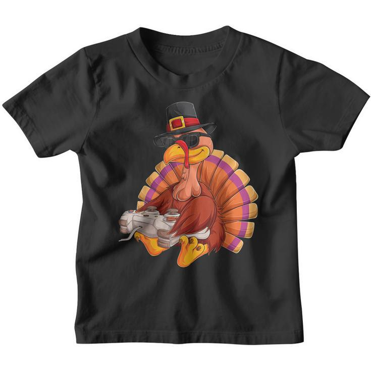 Video Game Thanksgiving Turkey Gamer Boys Kids Ns Gaming  Youth T-shirt
