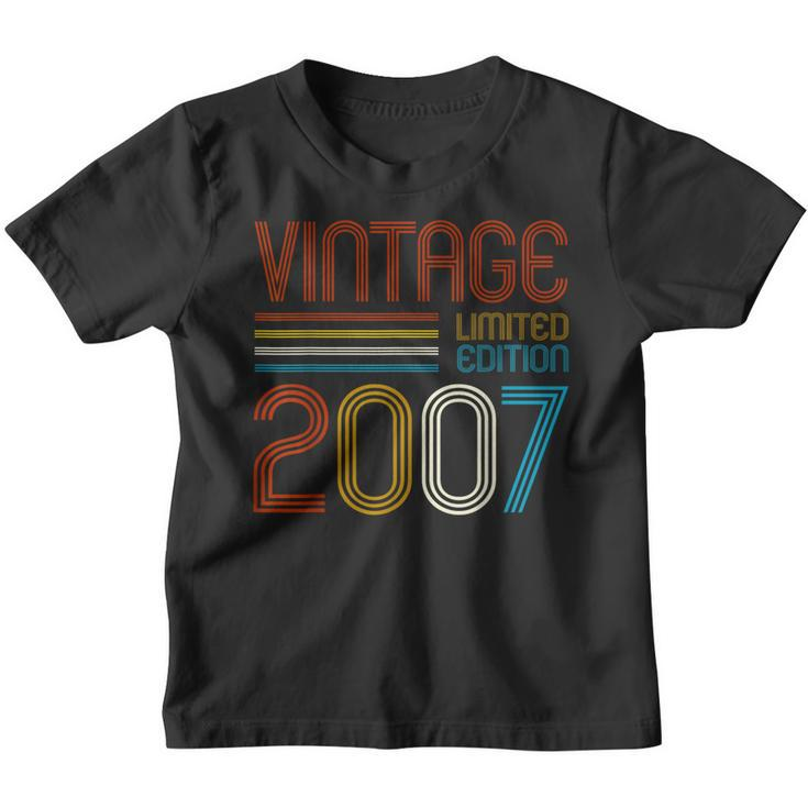 Vintage 2007 Birthday 16 Years Old Boy Girl 16Th Birthday  Youth T-shirt