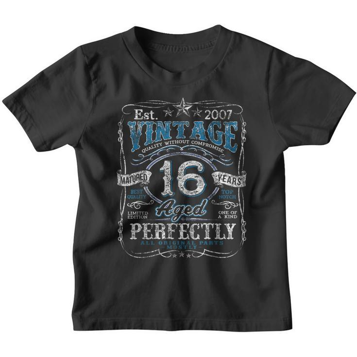 Vintage 2007 Limited Edition 16 Year Old 16Th Birthday Boys  Youth T-shirt