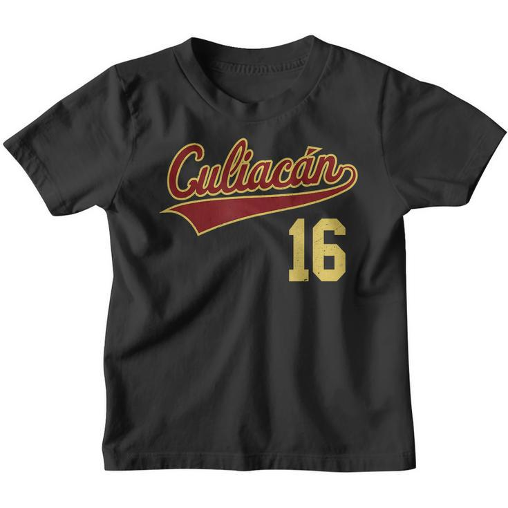 Vintage Culiacan Number 16 Sports Player Youth T-shirt