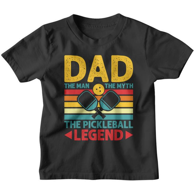 Vintage Dad The Man The Myth The Pickleball Paddle Legend Youth T-shirt