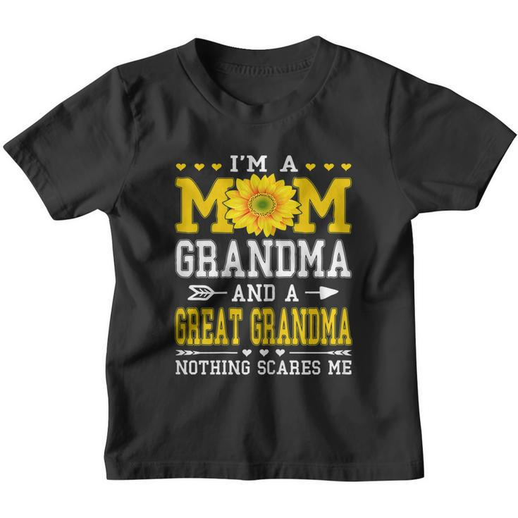 Womens Im A Mom Grandma Great Grandma Mothers Day Sunflower Women Youth T-shirt