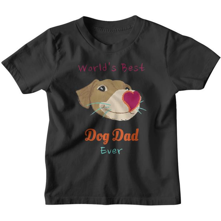 Worlds Best Dog Dad Ever Funnyfor Pets Lover Youth T-shirt