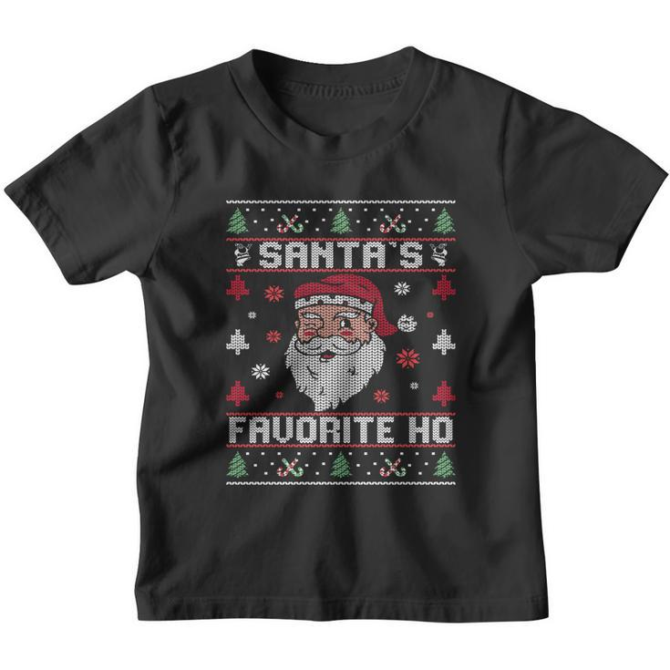 Wsantas Favorite Ho Gift Rude Offensive Ugly Christmas Sweater Great Gift Youth T-shirt