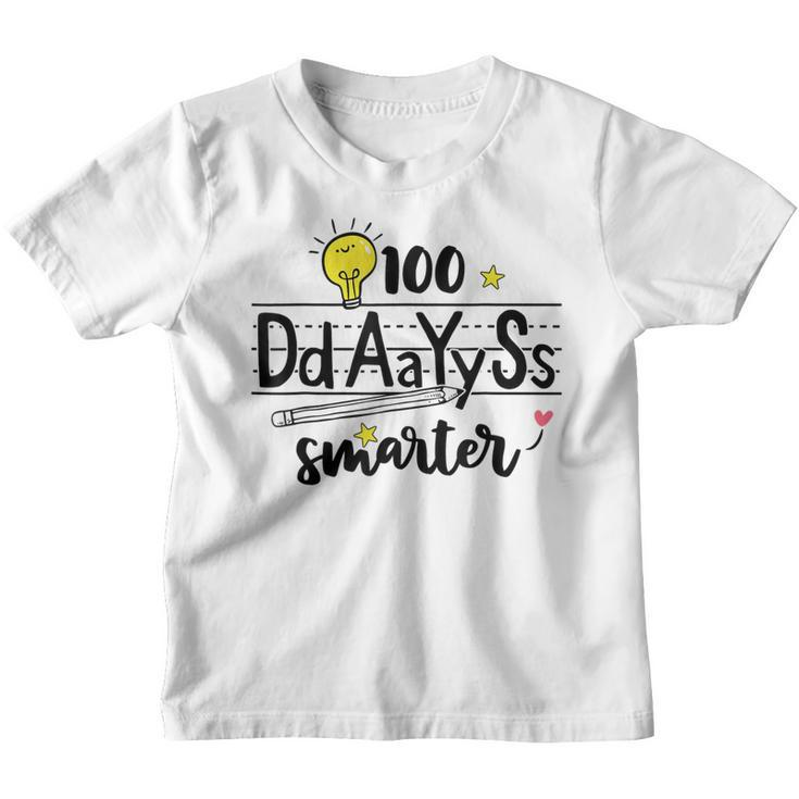 100 Days Smarter 100Th Day Of School Outfit English Teacher  Youth T-shirt