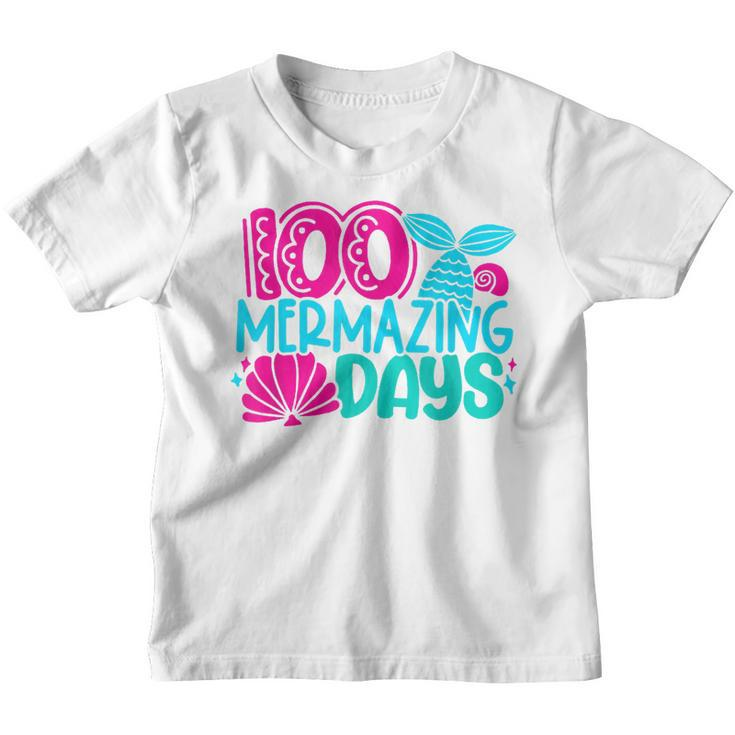 100 Mermazing Days Of School Mermaid 100Th Day Girls Gift  Youth T-shirt