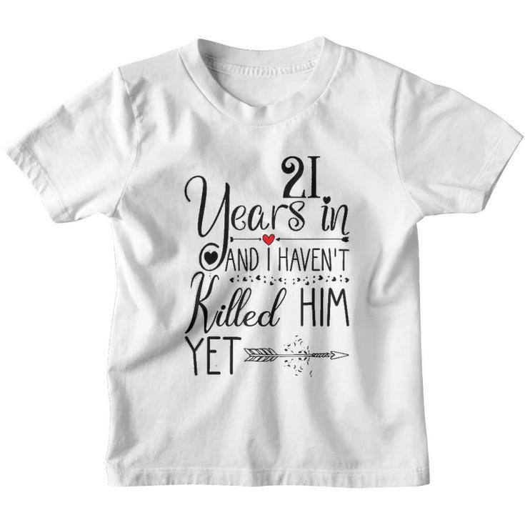 21St Wedding Anniversary Gift For Her 21 Years Of Marriage Youth T-shirt