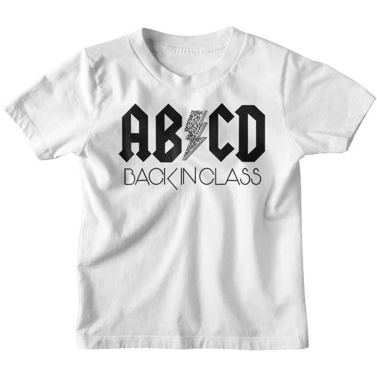 Abcd Back In Class Leopard Back To School Teacher Student  Youth T-shirt