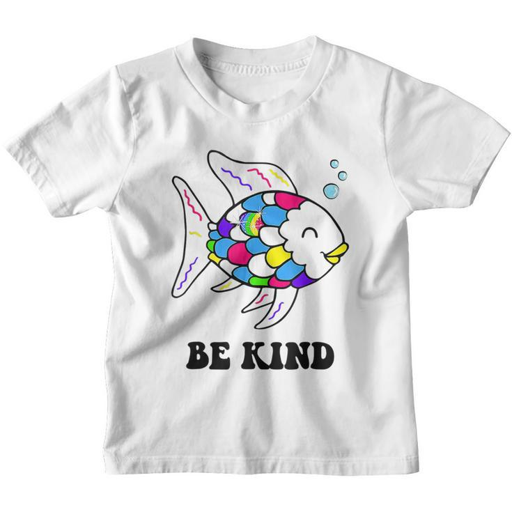 Be Kind Rainbow Fish Teacher Life Teaching Back To School  Youth T-shirt