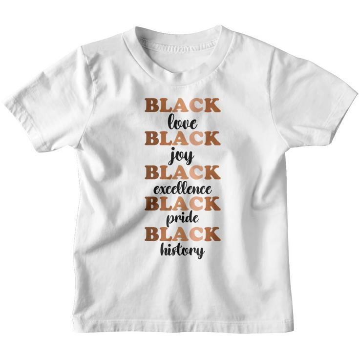 Black History Month Melanin Black Pride Melanin Afro Queen Youth T-shirt